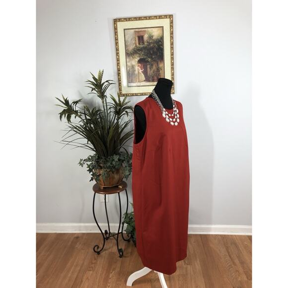 Harvè Bernard Dress 16W Sleeveless Boho Vacation Clueless Preppy V-Neck Pullover - Picture 4 of 10